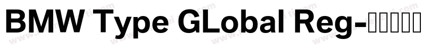 BMW Type GLobal Reg字体转换